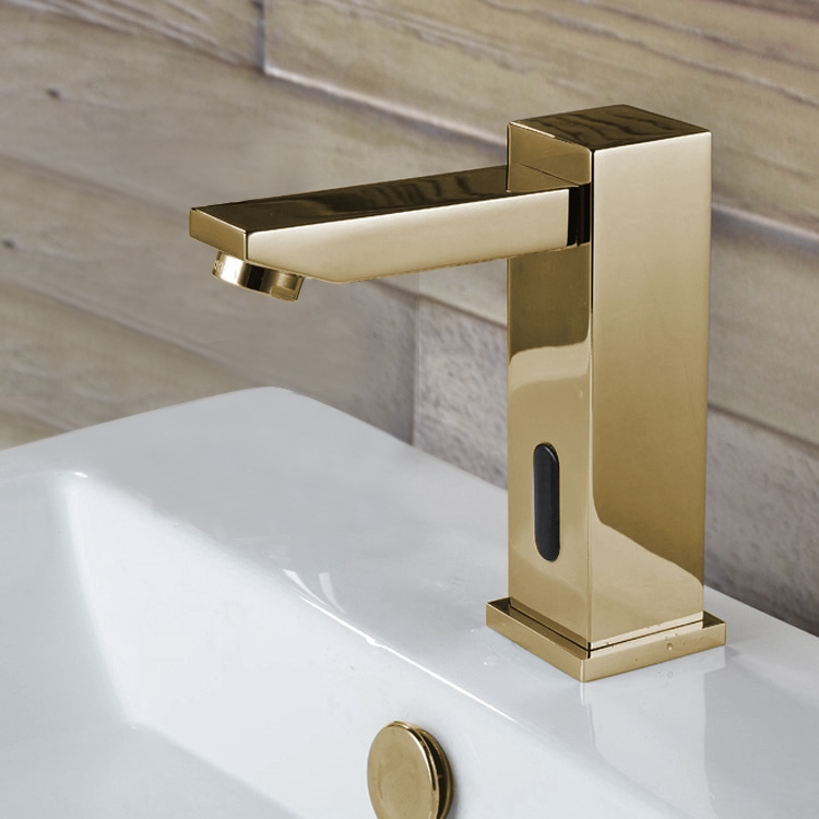 Fontana Verona Cold & Hot Gold Finish Touchless Bathroom Faucet